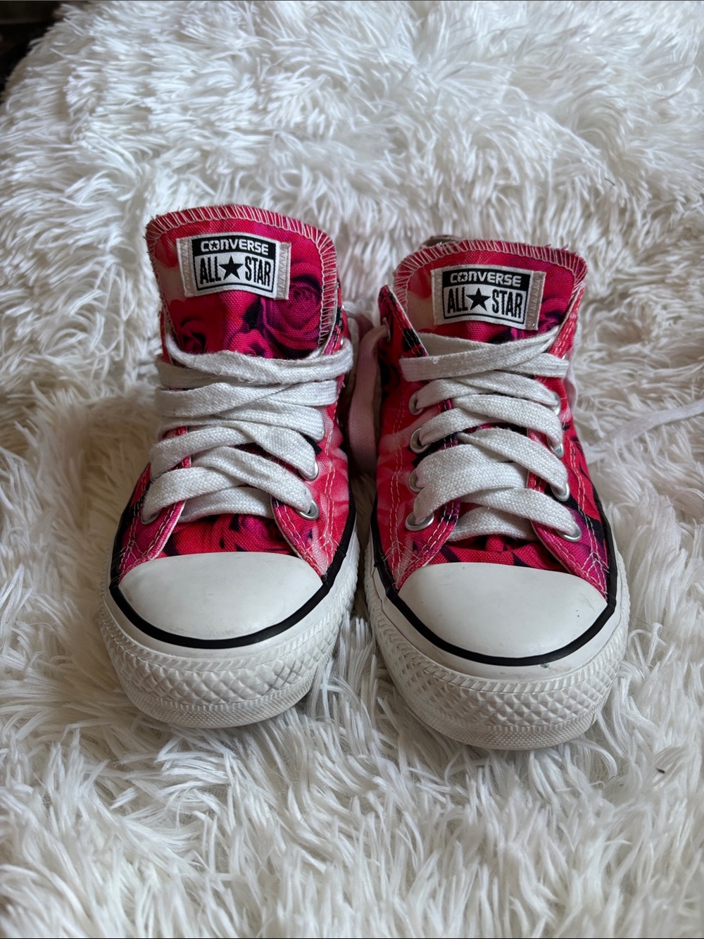 Converse Chuck Taylor All Star Low Top Pink Floral Tie Dye Sneakers Size W8